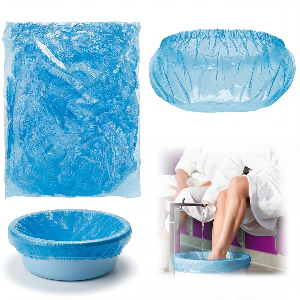 100 Blue Pedicure Liners 13.8 x 19.7 Inches Disposable Unbreakable Pedi Liners Disposable Fits Most Tub and Pedicure Foot Spa Home Use