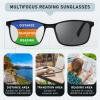 DEHOTRE Mens Progressive Multifocal Sunglasses No-Line Multi Focus Sun Readers with UV400 Protection TR90 Lightweight Frame Anti-Slip Rubber Temples for Driving & Outdoor black 1.50 view 2
