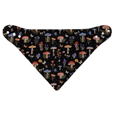 Jrysaedy Mushroom Adult Drool Bandana 2 Pcs Reusable Adult Bibs for Eating Soft Drooling Snap Bibs Dining Clothing Protector for Special Need