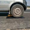 QICBYING Road Slope Vehicle Buffer StripTrapezoidal Rubber Speed Bumps,Rubber Curb Ramps Heavy Duty Driveway Curb Ramp(1pcs,60 * 20 * 3.5cm) view 3