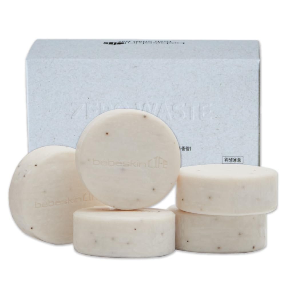 Bebeskin Dish Washing Soap Bar, Green Tangerine, Made with Premium Coconut Oil, 100g*5ea