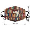 WUXEKZO Men Women Book Lover Catsleeping Over Bookshelf in Library Art Cloth Face Mask Neck Gaiter, Comfy Anti Dust Windproof Face Bandana Face Covers view 2