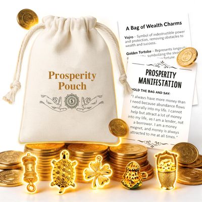 Good Luck Money Affirmation Card Gift, FengShui Gift of Wealth, Success, Positivity & Abundance for Friends, Coworkers or Self, Ideal for Encouragement, Graduation, New Job, Birthday, Christmas, Anniversary & Special Occasions