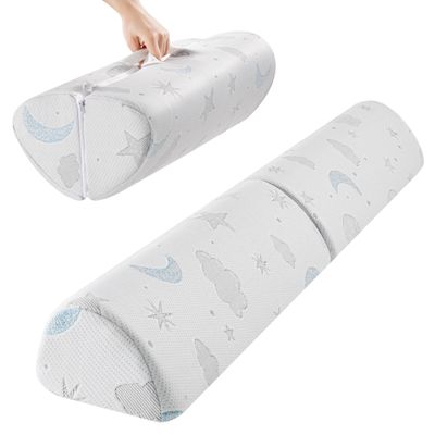 Kohentact Bed Rail Bumpers for Toddlers - Unique Semi-Teardrop Foam Guard with Non-Slip Grip, Breathable Air Layer Cover, Waterproof & Washable Space-Saving Bed Safety Rail for Kids and Seniors