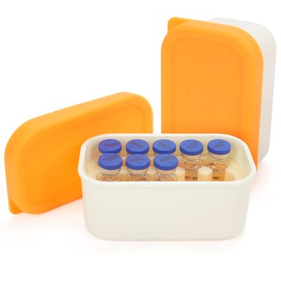 3ml Vial Holder Peptide Storage Case - Fridge & Travel Cooler for Diabetic Care, Detachable Soft Insert, Triple-Layer Protection, Easy to Clean (2 Pack, Vials Not Included)