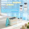 10ml/5ml Vial Storage Case for Fridge, Small Peptide Case Fits Standard 10ml (23x55mm) and 5ml(22mx45mm) Vials, Dishwasher-Safe Peptide Organizer for Travel, Welless & Fridge (No Vials Included) view 2