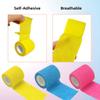 12 Rolls Self Adhesive Bandage Wrap, Breathable Cohesive Bandage Tape, Vet Wrap for Dogs Cats Horses, Non-Woven Self Stick Bandages for Wrist, Ankle, Finger, Sprain & Swelling view 3