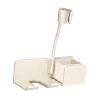 FerneeButy Wall Mounted Hair Dryer Holder No Drill Installation Aluminum Blow Dryer Rack Organizer 8.86x3.54x13.70inch for Bathroom Bedroom- White view 1