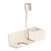FerneeButy Wall Mounted Hair Dryer Holder No Drill Installation Aluminum Blow Dryer Rack Organizer 8.86x3.54x13.70inch for Bathroom Bedroom- White view 3
