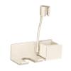 FerneeButy Wall Mounted Hair Dryer Holder No Drill Installation Aluminum Blow Dryer Rack Organizer 8.86x3.54x13.70inch for Bathroom Bedroom- White view 4