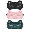 3Pcs Sleep Mask for Kids Cute Cat Sleep Mask for Kids, Silk Sleeping Eye Cover Adjustable Masks Funny Animal Night Eyeshade Cover Soft Comfortable for Women Men Sleeping Travel Nap Party Supplies view 1