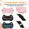 3Pcs Sleep Mask for Kids Cute Cat Sleep Mask for Kids, Silk Sleeping Eye Cover Adjustable Masks Funny Animal Night Eyeshade Cover Soft Comfortable for Women Men Sleeping Travel Nap Party Supplies view 3