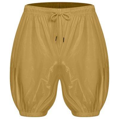 Sywiyi Wet Look Leakproof High Waist Boxer Briefs Incontinence Plastic Pants Night Club Holiday Khaki X-Large