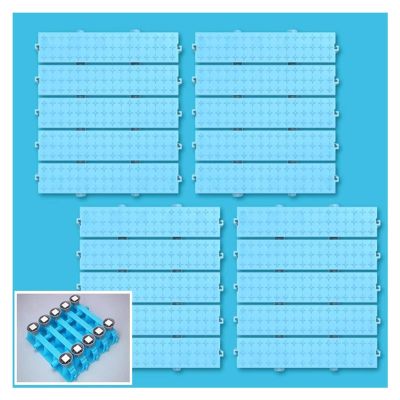 4 Pieces Set Cushion Flooring Interlocking Drainage Floor Tiles with High Load Bearing Shower Mat Capacity for Bathroom and Toilet