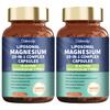 2 Pack 29-in-1 Liposomal 18 Active Types Magnesium Complex 1400MG Capsule,L-Threonate Glycinate Malate etc,Mild & Efficient,Extra Vitamin B6 B12 D3K2 & CoQ10, Relaxation Nerve* & Hert* Support view 1