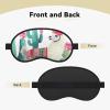 Sleep Mask for Side Sleeper Women Men, Blackout Sleeping Mask Tropical Llama Alpaca Cactus Flower Silk Eye Masks Super Soft Breathable Night Blindfold Sleep Eye Cover with Elastic Strap for Travel view 2