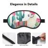 Sleep Mask for Side Sleeper Women Men, Blackout Sleeping Mask Tropical Llama Alpaca Cactus Flower Silk Eye Masks Super Soft Breathable Night Blindfold Sleep Eye Cover with Elastic Strap for Travel view 3