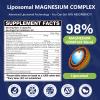 29-in-1 Liposomal 18 Active Types Magnesium Complex 1400MG Capsule,Citrate Glycinate Malate etc,Mild & Efficient,Extra Vitamin B6 B12 D3K2 & CoQ10, Relaxation Nerve* & Hert* Support view 2