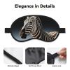 Sleep Mask for Side Sleeper Women Men, Blackout Sleeping Mask Wild Animals Zebra Silk Eye Masks Super Soft Breathable Night Blindfold Sleep Eye Cover with Elastic Strap for Travel view 3