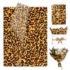 100 Sheets Leopard Tissue Paper Brown Animal Print Leopard Pattern Wrapping Tissue DIY Art Crafts Wrap Paper for Birthday Wedding Baby Shower Party Decoration Supplies view 1
