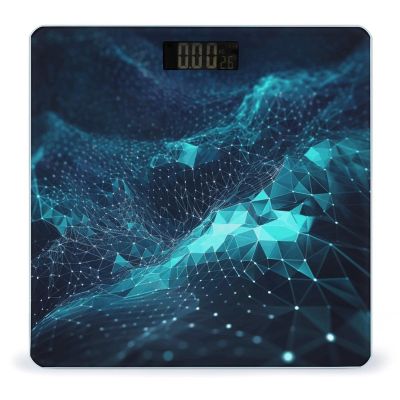 Abstract Polygonal Space Bathroom Scale Weight Scale for Body Weight,Highly Accurate Digital Weighing Machine Clear LED Display Digital Bathroom Body Scale 400lb/182kg