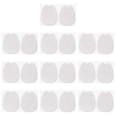 10 Pairs Unisex Large Size Felt Tongue Cushion Pads Trimable Felt Tongue Pads for Shoes, 2.64" x 3.23", White
