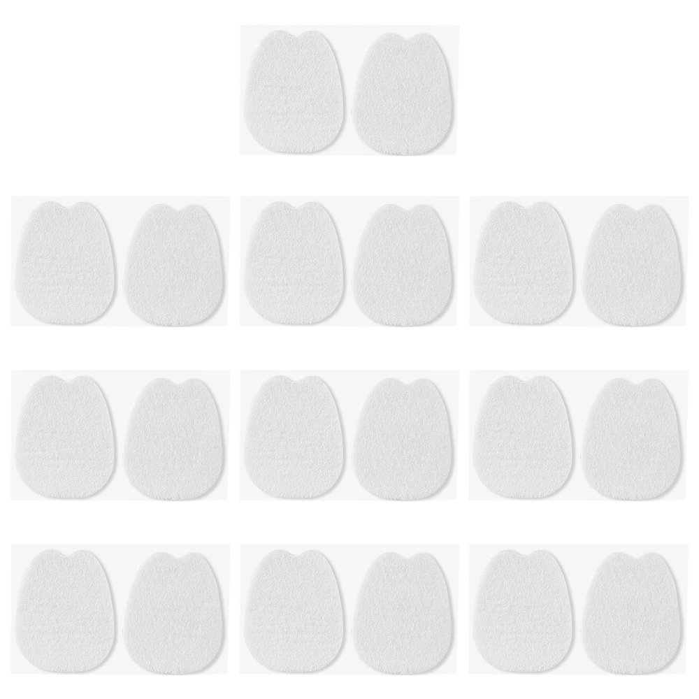 10 Pairs Unisex Large Size Felt Tongue Cushion Pads Trimable Felt Tongue Pads for Shoes, 2.64" x 3.23", White