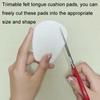 10 Pairs Unisex Large Size Felt Tongue Cushion Pads Trimable Felt Tongue Pads for Shoes, 2.64" x 3.23", White view 4