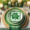40Pcs St Patricks Day Napkins, 6.5 Inch Shamrock Napkins, Disposable Green Lucky Clover Cocktail Beverage Dinner Paper Napkins for Saint Patrick's Day Table Decorations, Irish-Themed Party Supplies view 4