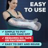 100% Waterproof Cast Covers for Shower Arm - Tight Seal - Reusable Adult Full Arm Cast Protector - Hand, Wrist, Elbow, Forearm - After Surgery Bandage & Dressing Bag Sleeves for Wounds & Burns view 3