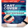 100% Waterproof Cast Covers for Shower Arm - Tight Seal - Reusable Adult Half Arm Cast Protector - Hand, Wrist, Elbow, Forearm - After Surgery Bandage & Dressing Bag Sleeves for Wounds & Burns view 1