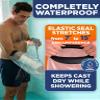 100% Waterproof Cast Covers for Shower Arm - Tight Seal - Reusable Adult Half Arm Cast Protector - Hand, Wrist, Elbow, Forearm - After Surgery Bandage & Dressing Bag Sleeves for Wounds & Burns view 2