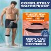 100% Waterproof Cast Covers for Shower Leg - Tight Seal - Reusable Adult Half Leg Cast Protector with Non-Slip Bottom - Knee, Ankle, Foot - Post Surgery Bandage & Dressing Bag for Wounds & Burns view 2