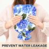 OTVEE Blue Hydrangea Floral Decor Hot Water Bottle with Cover, BPA Free PVC 1L Small Hot Water Bag for Pain Relief Menstrual Cramp Sore Muscles Hot and Cold Compress Therapy view 4