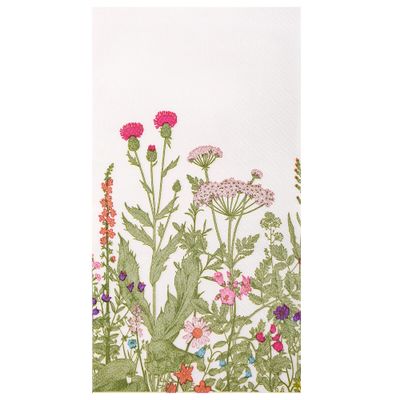 100 Pcs Wildflower Paper Guest Napkins Disposable Floral 3 Ply Napkin Vintage Botanical Green Leaves Herbs Bathroom Hand Towel for Spring Summer Birthday Garden Tea Party Supplies (Wildflower)