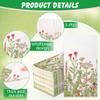 100 Pcs Wildflower Paper Guest Napkins Disposable Floral 3 Ply Napkin Vintage Botanical Green Leaves Herbs Bathroom Hand Towel for Spring Summer Birthday Garden Tea Party Supplies (Wildflower) view 3