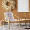 2Pcs Waterproof Rocking Chair Cushion Upper and Lower Back and Seat Sets with Non-Slip Ties Oxford Cloth Surface Polyester Filling Comfortable for Ind view 3