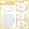 Yinder 60 Bulk Happy Tears Tissue Packs for Wedding 3 Ply Pocket Size Tissues Packs for Guests Facial Individual Wedding Favors Party Supplies Travel Graduation Celebration(Gold Flower) view 2