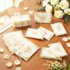 Yinder 60 Bulk Happy Tears Tissue Packs for Wedding 3 Ply Pocket Size Tissues Packs for Guests Facial Individual Wedding Favors Party Supplies Travel Graduation Celebration(Gold Flower) view 3