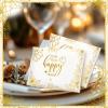 Yinder 60 Bulk Happy Tears Tissue Packs for Wedding 3 Ply Pocket Size Tissues Packs for Guests Facial Individual Wedding Favors Party Supplies Travel Graduation Celebration(Gold Flower) view 4