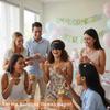 24 Pack Blindfold Eye Mask Cover Sleep Mask for Party Games Travel Sleep Team Build Party Supply with Adjustable Strap for Women Men Kids, Pink view 2