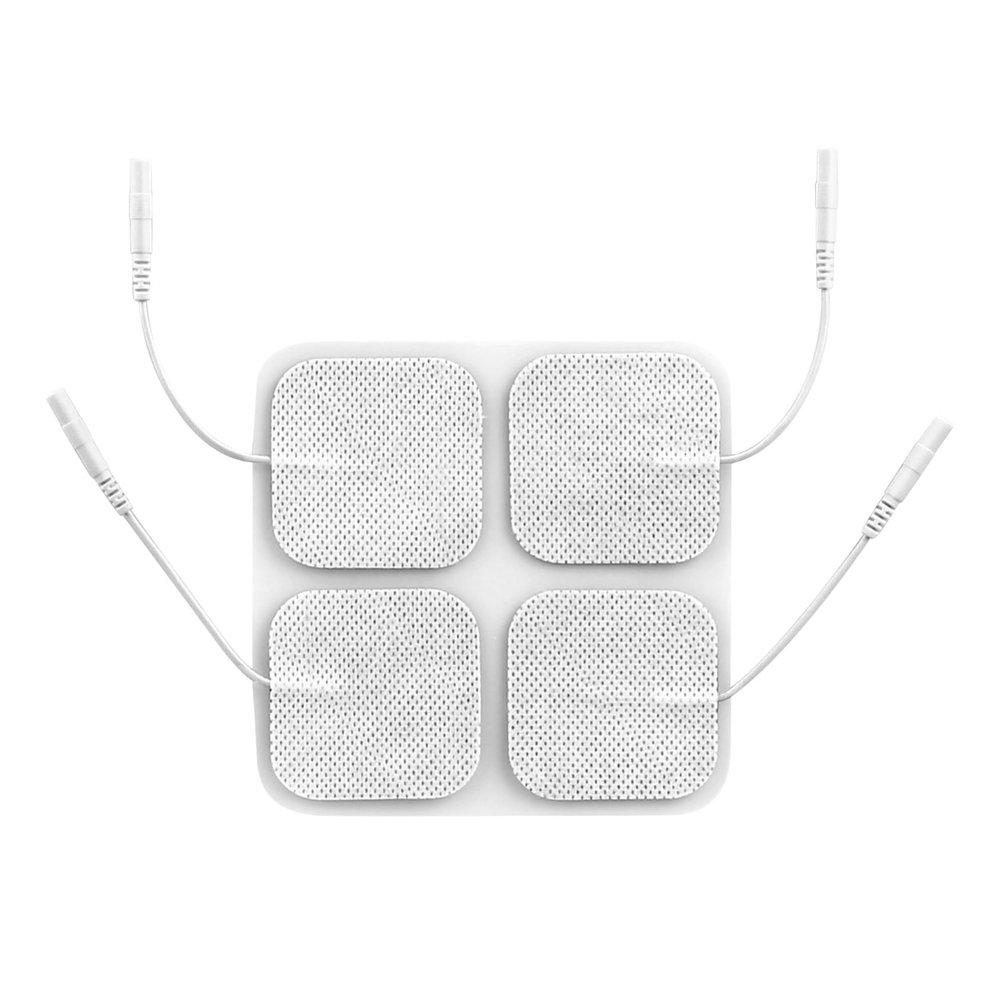 4Pcs Reusable Self Adhesive Replacement Electrode Pads for TENS/EMS Unit Muscle Relieve Electrode Pads