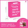 WRAPAHOLIC 13" Large Funny Mothers Day Gift Bag with Tissue Paper - Hot Pink You're Exactly Like Your Mom Paper Bags for Mom Birthday Mothers Day from Daughter Son view 2