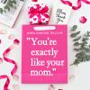 WRAPAHOLIC 13" Large Funny Mothers Day Gift Bag with Tissue Paper - Hot Pink You're Exactly Like Your Mom Paper Bags for Mom Birthday Mothers Day from Daughter Son view 4
