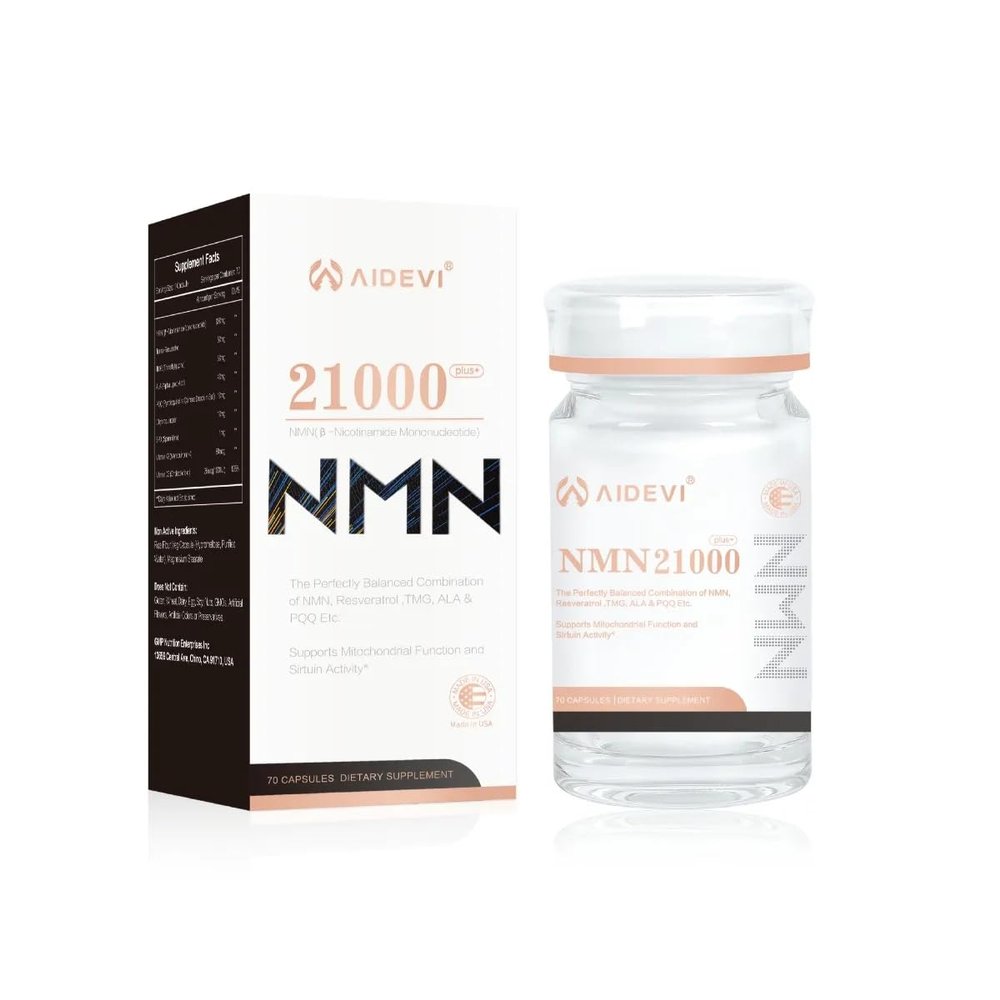 AIDEVI NMN21000 Supplement 300mg 70 Capsules High Potency Boost NAD+ for Cellular Support