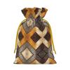 Tnnutp Boho Triangle Stripes Christmas Drawstring Gift Bags- Two Sizes From Small To Jumbo, Xmas Party Supplies view 2