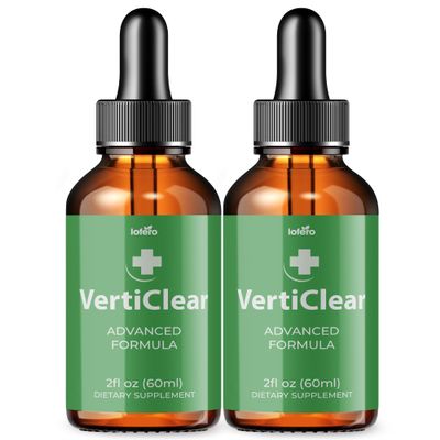 (2 Pack) VertiClear Drops, Verti Clear Liquid Supplement, Premium Formula Natural Comfort Ringing Ear Tinnitus Relief Drop Overall Health Beauty Inner Balance Support, Hearing Care Clarity Gotas (4oz)