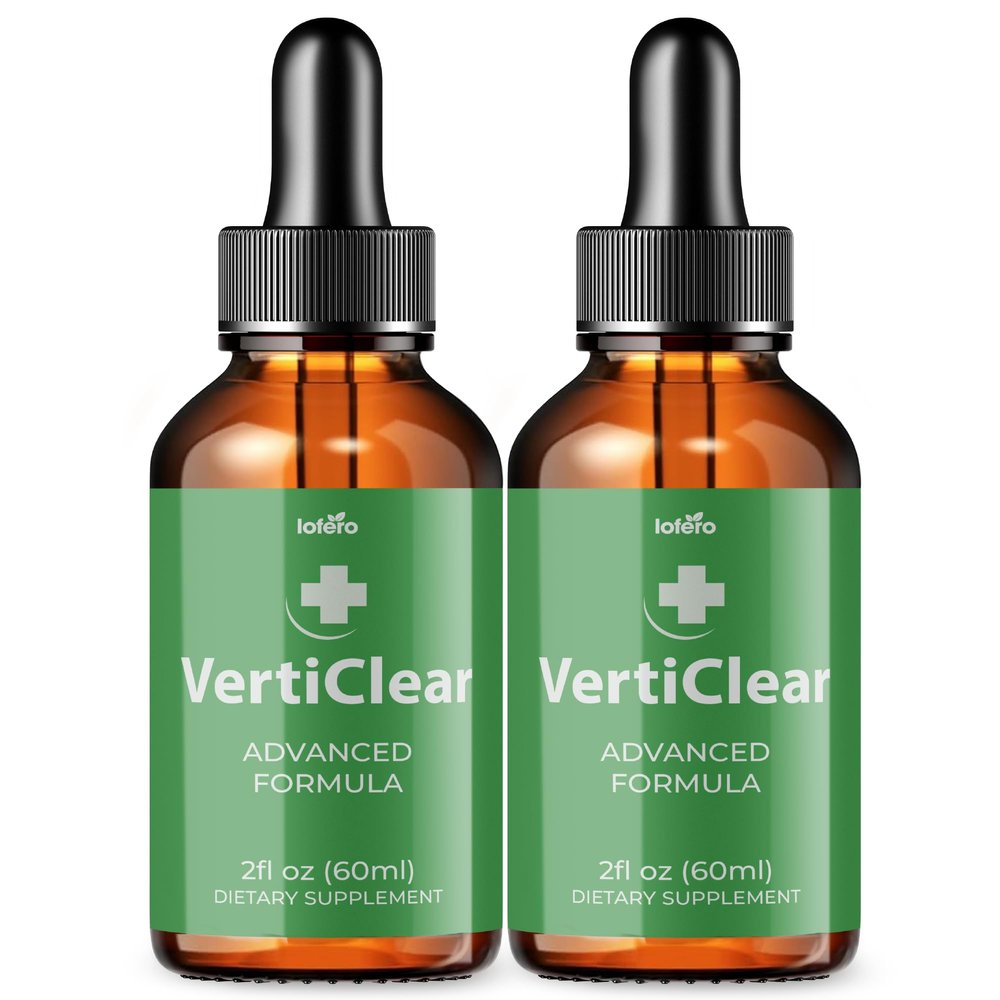 (2 Pack) VertiClear Drops, Verti Clear Liquid Supplement, Premium Formula Natural Comfort Ringing Ear Tinnitus Relief Drop Overall Health Beauty Inner Balance Support, Hearing Care Clarity Gotas (4oz)