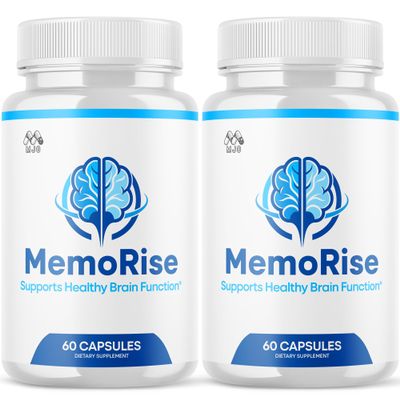 (2 Pack) Memo Rise Capsules, Official MemoRise Pills with All Natural Ingredients, Advanced Memo Rise Formula for Optimal Brain Health Support with Max Strength Vitamins for Women & Men (120 Capsules)