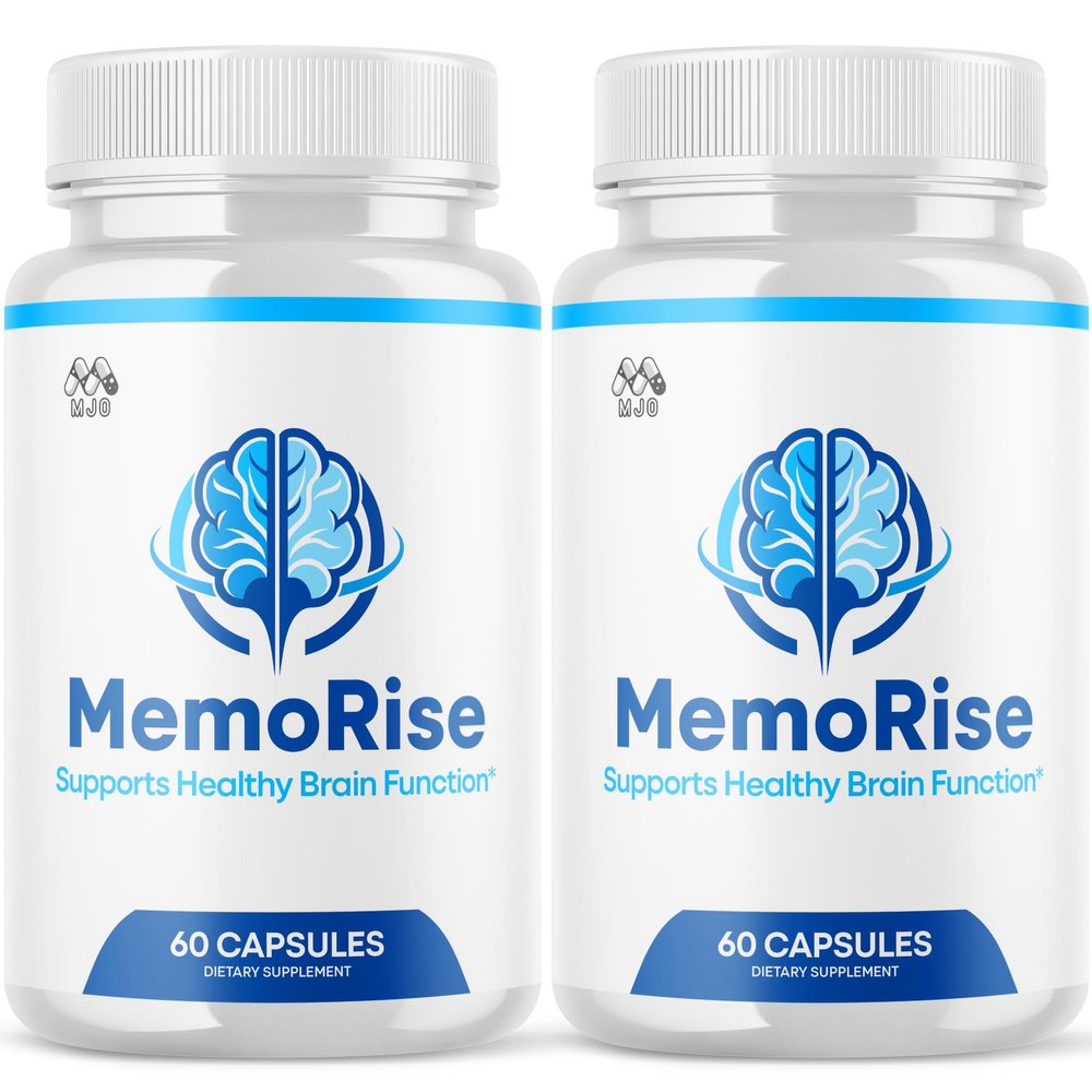 (2 Pack) Memo Rise Capsules, Official MemoRise Pills with All Natural Ingredients, Advanced Memo Rise Formula for Optimal Brain Health Support with Max Strength Vitamins for Women & Men (120 Capsules)